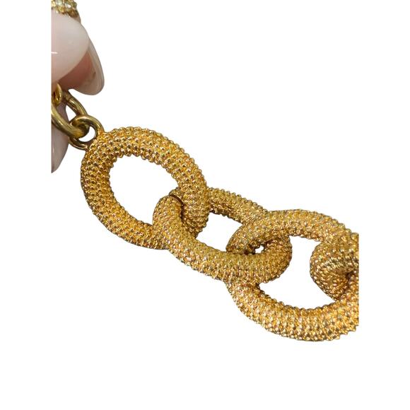 Chunky Goldtone Banana Republic Chain Link Statement Bracelet Signed Toggle Y2k - Picture 7 of 7